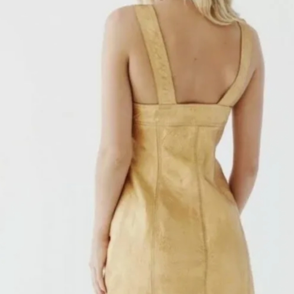 Free People Metallic Gold Mini Dress - Picture 3 of 5